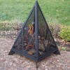 Sunnydaze Majestic Pyramid Steel Mesh Fire Pit - Black - image 2 of 4