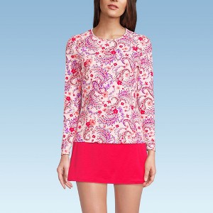 Lands' End Women's Long Sleeve Relaxed UPF 50 Rash Guard - 1 of 4
