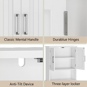 Over The Toilet Storage Cabinet with Adjustable Shelf and Door - 1 of 4
