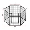 SEVOBAL Pet Doors, Gates and Pens 6-Panel Heavy Duty Metal Playpen with Secure Latches for Outdoor Portable Dog Fence, Black, 54.5"*54.5"*31.7" - 2 of 4