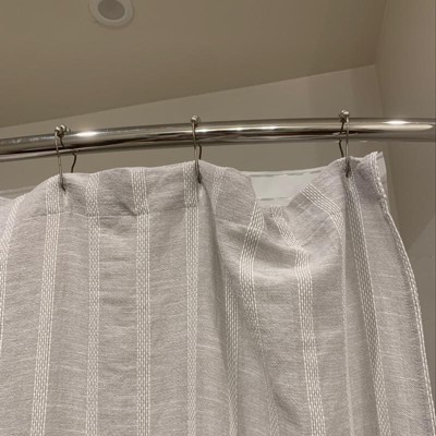 Tonal Striped Shower Curtain Gray - Threshold™ : Target