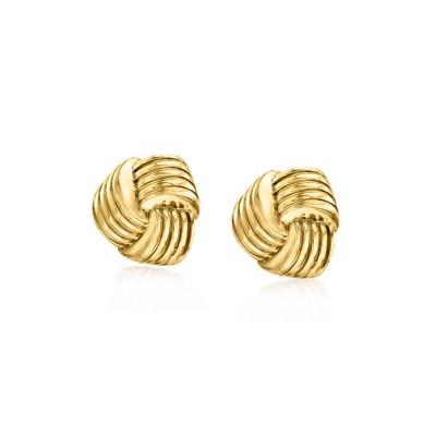Ross-Simons Italian 14kt Yellow Gold Puffed Knot Clip-On Earrings