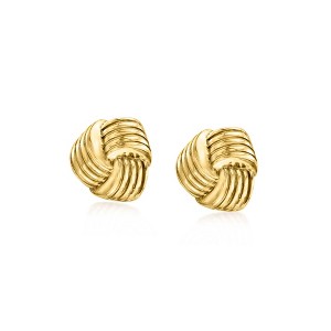 Ross-Simons Italian 14kt Yellow Gold Puffed Knot Clip-On Earrings - 1 of 4