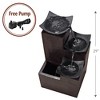 Teamson Home Outdoor Modern Stone-Look 4-Tier Floor Fountain, Brown - 4 of 4