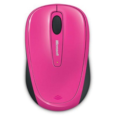 Microsoft 3500 Wireless Mobile Mouse- Pink - Limited Edition - Wireless - BlueTrack Enabled - Scroll Wheel - Ambidextrous Design