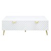 53" 2-Drawer Coffee Table with Support Leg, Sleek High Gloss Finish, Ample Storage for Living Room - 4 of 4