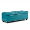NicBex 47.6" Storage Bench Rectangle Ottoman with Storage Faux Leather Fabric Button-tufted Bench for Bedroom, Entryway, Gray - 4 of 4