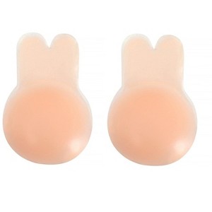 INSPIRE CHIC Women's Lift Up Nipple Covers Strapless Invisible Backless Silicone Sticky Reusable Adhesive Bras - 1 of 4