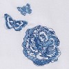 Patricia Heaton Home Blue Florals And Flitters Embroidered Napkin Set of 4 - 3 of 3
