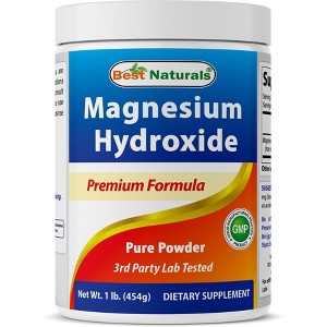 Best Naturals Magnesium Hydroxide Powder - 380mg of Elemental Magnesium per Serving - 454 Servings per Cotainer - 1 Pound - 1 of 4