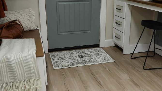 Stanfield Companion Distressed Scroll Area Rug Cream - Threshold™, 6 of 7, play video