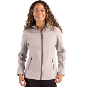 Clique Tempo Recycled Stretch Softshell Womens Hooded Jacket - 1 of 2