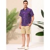 Lars Amadeus Men's Star Print Button Down Short Sleeves Casual Summer Shirts - 4 of 4