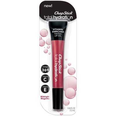 Chapstick Total Hydration Tinted Lip Oil - Midnight Magenta - 0.24oz