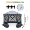 Pop Up Gazebo Tents, Heavy Duty Steel Frame & UV Block Canopy, 6-Sided Screen Tent with Carry Bag - 3 of 4