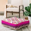 Holli Zollinger Diamond Weave Square Floor Pillow Pink - Deny Designs: Overstuffed, Indoor Use, Bohemian Vibe - 2 of 2