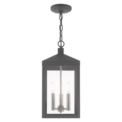 Scandinavian Gray Mini LED 3-Light Indoor/Outdoor Pendant