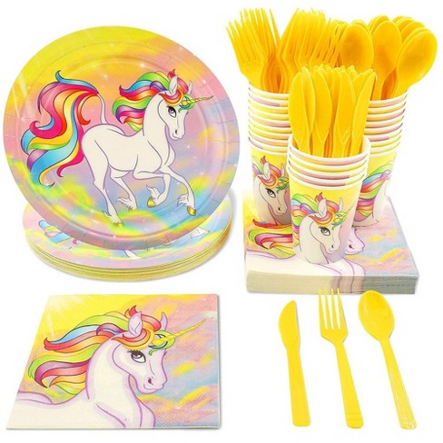 Meri Meri rainbow cups Uni party Uni decor rainbows Unicorn napkins Unicorn meri rainbow plates Unicorn party supplies