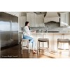 Maven Lane Adrien Rustic Backless Fabric Saddle Seat Bar Height Bar Stool - 3 of 4
