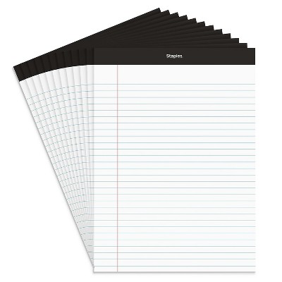 TRU RED Notepads 8.5" x 11.75" Wide White 50 Sh/Pad 12 Pads/PK TR57339
