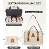 Personalized Letter A-Z Duffle Bag with Shoe Compartment, Gift for Teen Girls and Women, Overnight Travel and Gym Bag - 2 of 4