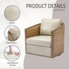 CAVINAS 360 Degree Swivel Chair, Swivel Barrel Chair, Rattan Accent Chair, Single Sofa Chair for Living Room, Leisure Arm Chair - 2 of 4