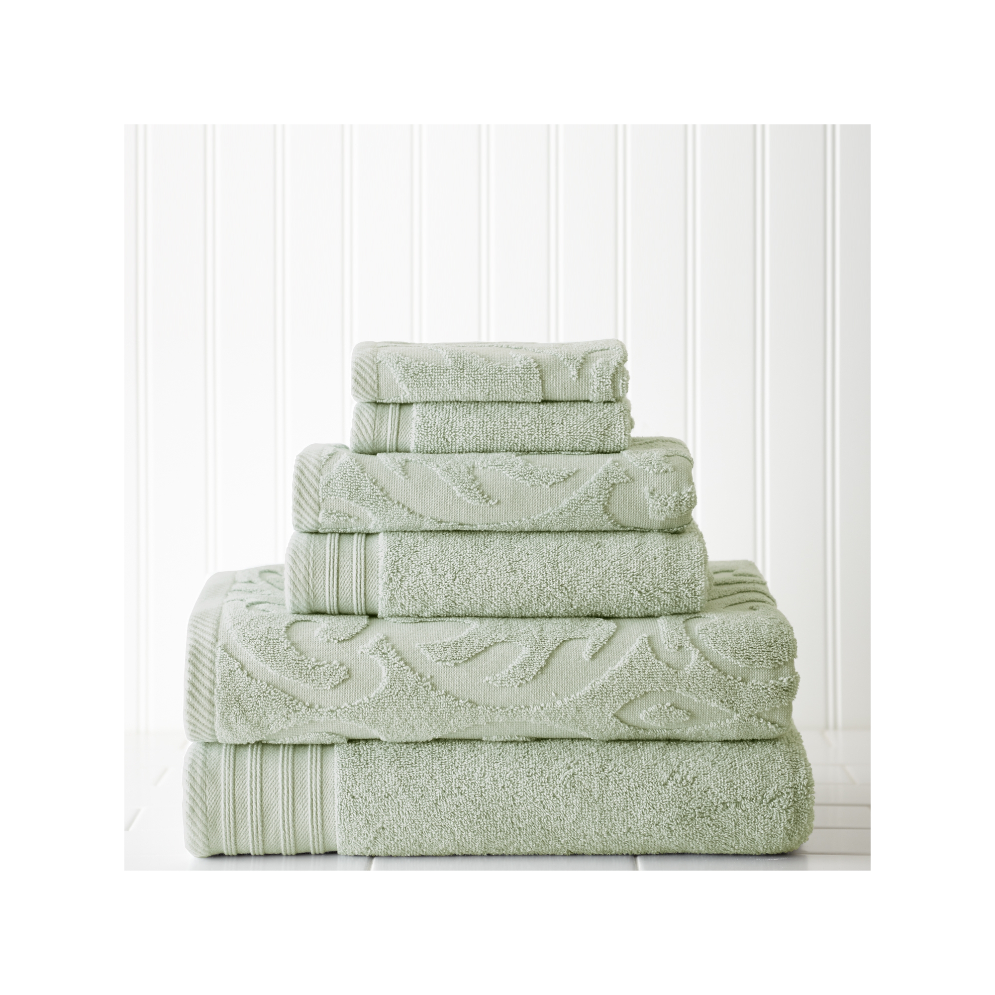 6 Piece Medallion Swirl Towel Set