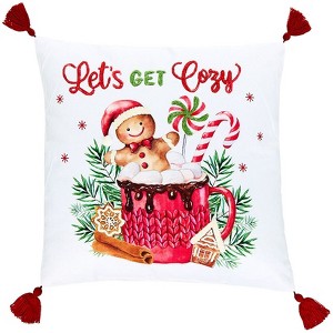 The Lakeside Collection Gingerbread Embroidered Accent Pillows - 1 of 3