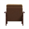 iNSPIRE Q 34"H Polyurethane Foam & Poplar Wood Accent Chair in Rust Brown - 3 of 4