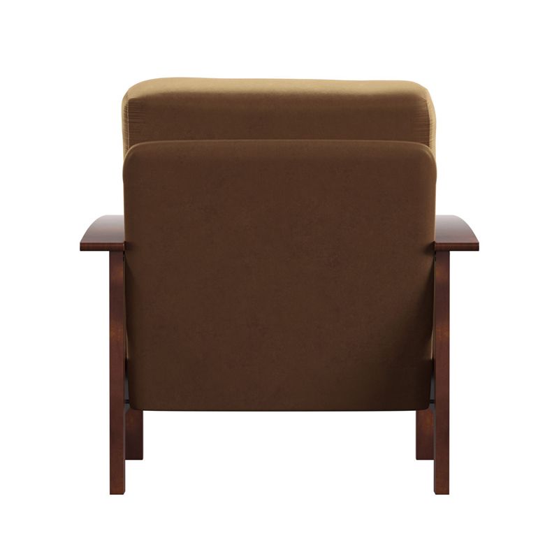 iNSPIRE Q 34"H Polyurethane Foam & Poplar Wood Accent Chair in Rust Brown, 3 of 7