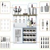 TackView Bar Cabinet with Wine Rack and Glass Holder, Kitchen Sideboard Buffet Cabinet with Mesh Door, for Kitchen, Living Room - 2 of 4