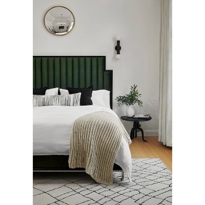 Ivory and Black Rectangular Synthetic Area Rug, 2' x 3'