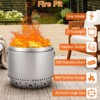 20.5" Smokeless Fire Pit with Air Switch, Wood Burning Portable Stainless Steel Outdoor Firepit with Removable Stand and Ash Pan - 2 of 4