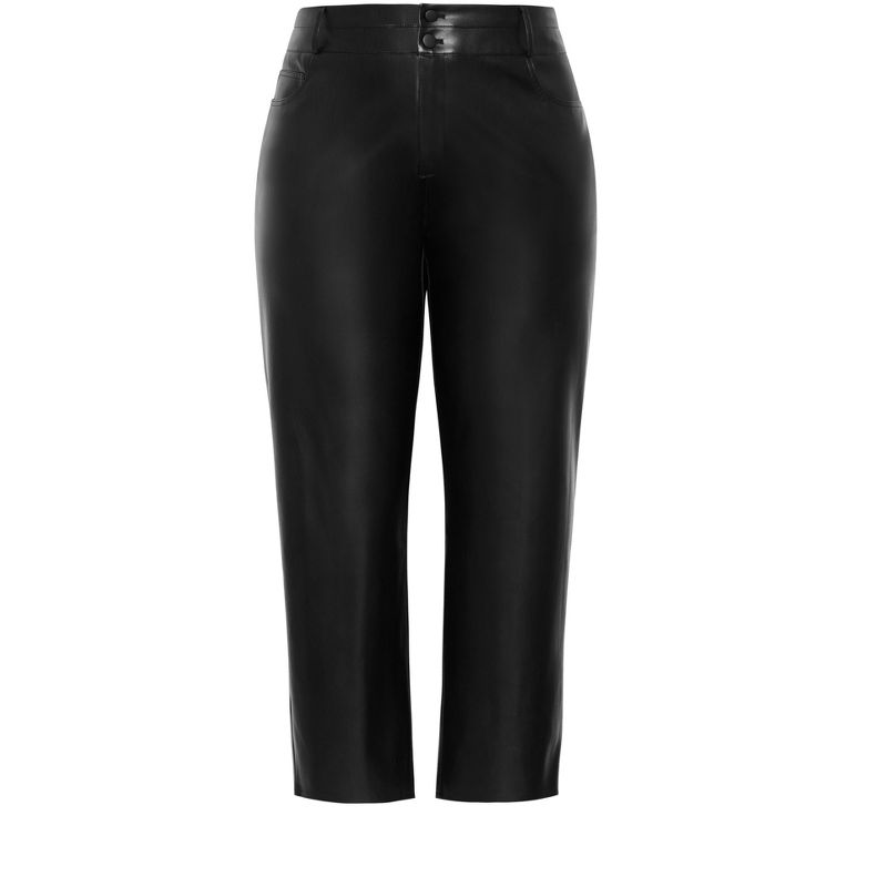 Women's Plus Size Norah Faux Leather Pant - black | CITY CHIC, 4 of 7