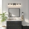 DORESshop 32 in. 5-Light Black Bathroom Vanity Light Fixture with Clear Glass Shades,Vanity Lights for Mirror, Hallway or Bathroom - 4 of 4