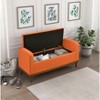 NicBex Modern 50" Storage Bench Wood Accent Stools with Button Tufted for Bedroom and Entryway - 2 of 4