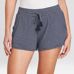 Women's Striped Beautifully Soft Pajama Shorts - Stars Above™ Navy