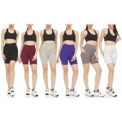 Infinite Basics Women's High Waist Tummy Control Yoga Bike Shorts - Great For Working Out Or For Everyday Use