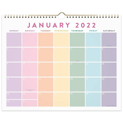 2022 Wall Calendar Color Grid - Atlantic-Pacific for Cambridge