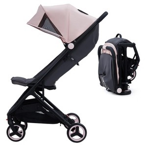 Ultra-Compact Lightweight Stroller with One-Hand Fold, Recline & Canopy for Travel - 1 of 4