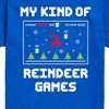 Boys' - Instant Message - My Kind Of Reindeer Games Christmas Short Sleeve Graphic T-Shirt - 2 of 4