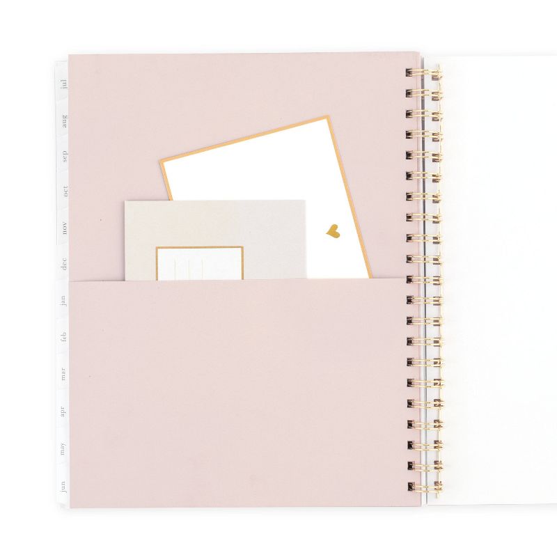 Sugar Paper Essentials 2023-24 Academic Planner 11&#34;x8.5&#34; Weekly/Monthly Wirebound Frosted Poly Pink with White Dot, 5 of 10