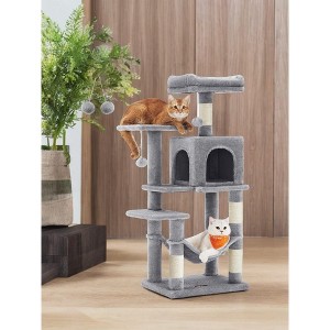 44.1' Cat Tree Tower for Indoor Cats ,Multi-Level Cat Condo Cat Furniture with Scratching Posts, Perches, Hammock, Cave - 1 of 4