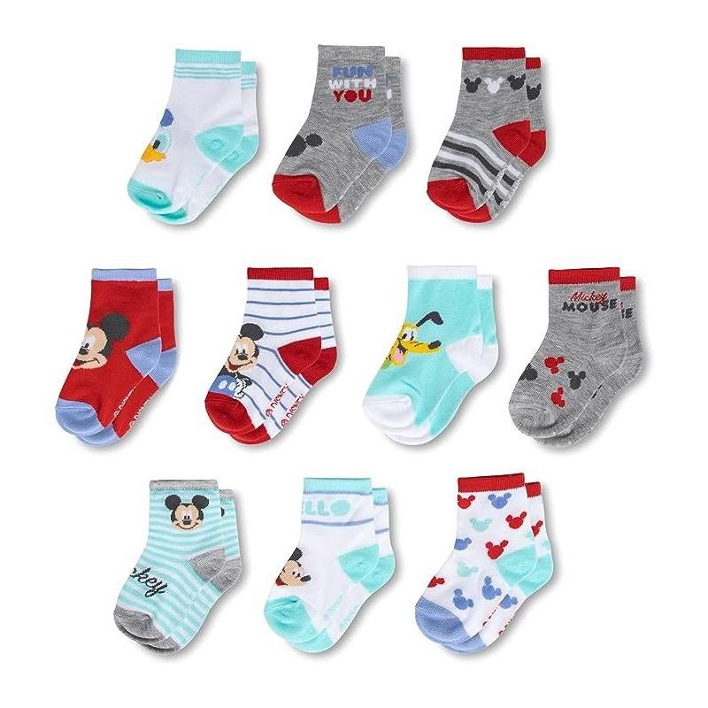 Mickey Mouse Baby Boy's 10-Pack Infant Socks, 0-24 Months (multicolor), 1 of 6