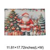 Unique Bargains Christmas Place Mats Santa Claus Animal Flax Red White Green 11.8"x17.7" 2 Pcs - 3 of 4