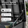 Gulches 180GAL Outdoor Storage Box, Dual Compartments & Heavy-Duty Steel Supports,Black - 3 of 4