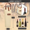 OPUX Wine Bag Single Bottle Carrier Tote, Insulated Thermal Padded Portable Carry Case Travel Cooler Picnic Beach Gift - 3 of 4