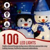 Angel Sar 27.6Inch Lighted Plush Penguin and Snowman, Pre-lit Pull Up Christmas Decor with 100 Warm White LEDs, Outdoor Indoor Holiday Yard Decoration - 4 of 4