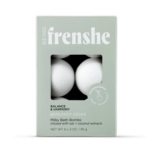 Being Frenshe Milky Moisturizing Bath Bomb Set with Essential Oils - Bergamot Cedar - 6ct/3oz - 1 of 4