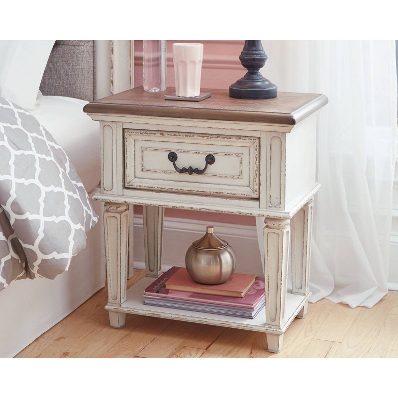 Realyn One Drawer Nightstand Chipped - Signature Design by Ashley, 3 of 14